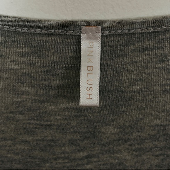 PINK BLUSH- Gray Maternity Maxi Dress with Sleeves- L - Picture 5 of 11